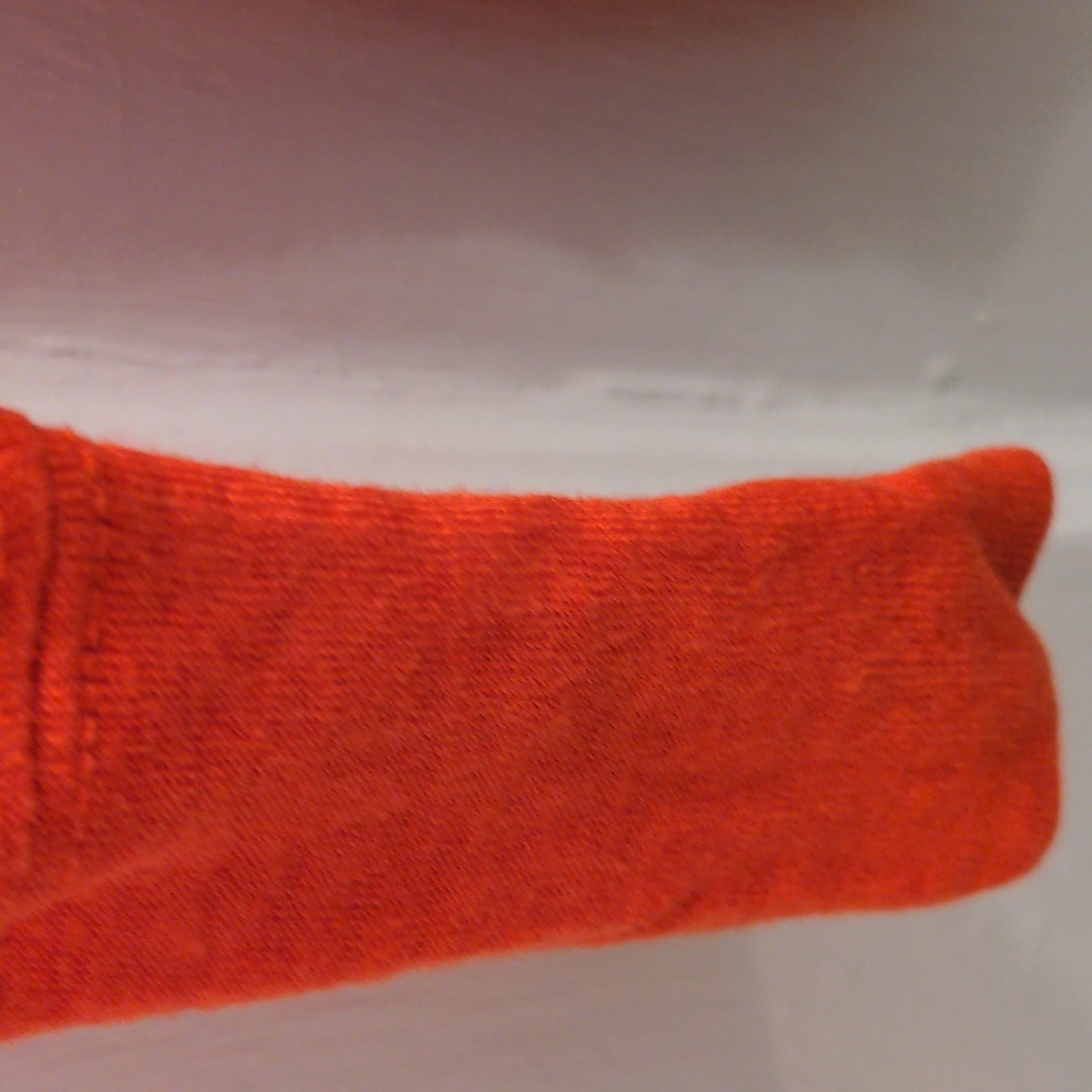New J Crew 100 Thin Linen Women's Red Orange Cardigan Sweater, XXS, Runs Larger - Picture 5 of 6